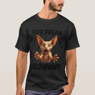 Camiseta Gato Sphynx Me Haces Mewwwtar Divertido Felino Sin