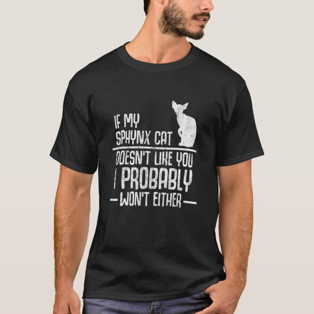 Camiseta Gato Sphynx No Le Gusta 2 (Anverso)