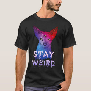 Camiseta Gato Sphynx Raro Tres Ojos  Gato