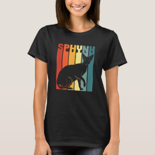 Camiseta Gato Sphynx Retro Vintage Sin Pelo Calvo