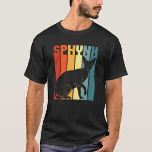 Camiseta Gato Sphynx Retro Vintage Sin Pelo Calvo