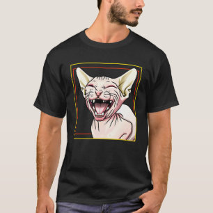 Camiseta Gato Sphynx riendo