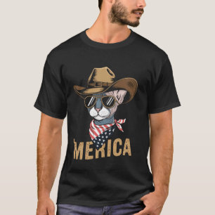 Camiseta Gato Sphynx USA 'Merica 4 de Julio Hombres Mujeres
