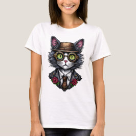 Camiseta Gato Steampunk