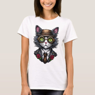 Camiseta Gato Steampunk