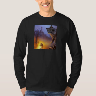 Camiseta Gato Steampunk Gatito Punk de Vapor Fantasía Gótic
