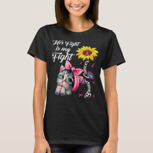 Camiseta Gato Su Lucha Es Mi Conciencia Sobre El Cáncer De