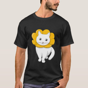 Camiseta Gato Sunflower Kitten Flor Mascota Mujeres Hijos P