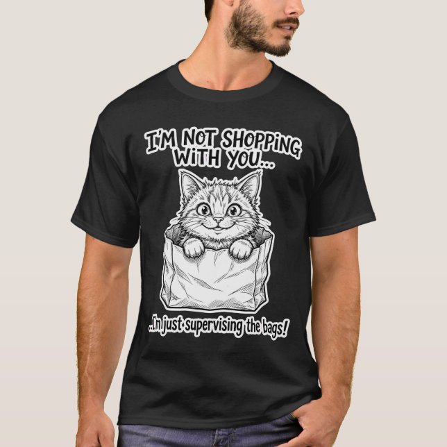 Camiseta Gato Supervisor de Bolsa de Comestibles (Anverso)