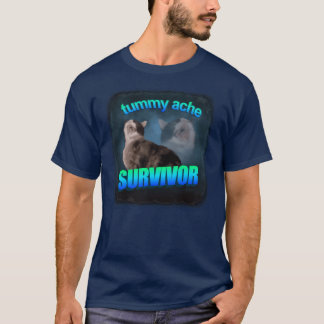 Camiseta Gato superviviente de dolor de barriga arte con pa