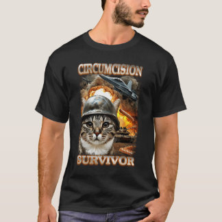 Camiseta Gato superviviente de la circuncisión divertida Ga