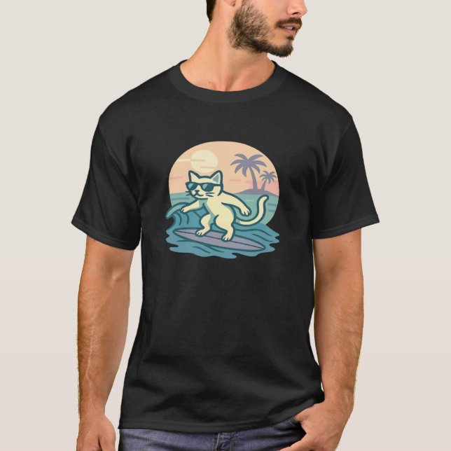 Camiseta Gato surfista (Anverso)