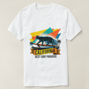 Camiseta Gato Surfista de Verano - Vibraciones Radicales de