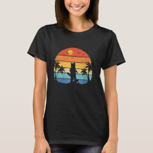 Camiseta Gato Surfista Kitten Retro Kitty Surf Playa Amante