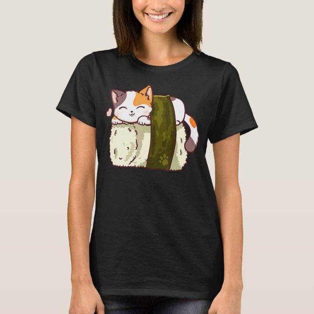 Camiseta Gato Sushi Neko Japonés (Anverso)