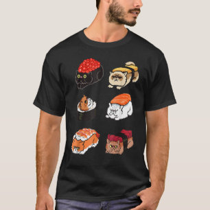 Camiseta Gato sushi persa por Huebucket