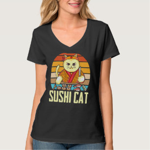 Camiseta Gato Sushi Sashimi Nigiri Maki Gatos