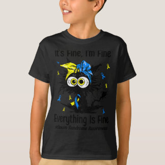 Camiseta Gato t21 de concienciación sobre el síndrome de Do