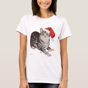 Camiseta Gato Tabby American Shorthair - Navidad