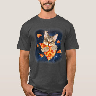 Camiseta Gato Tabby Chomping En Un Pizza Galay Cat 3103