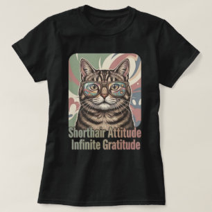 Camiseta Gato Tabby Cool con Gafas Redondas Arte de Pared