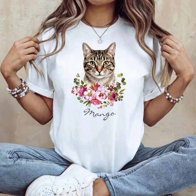 Camiseta Gato Tabby de Acuarela (Subido por el creador)
