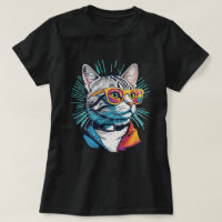 Gato Tabby de Rock Punk Gafas de Sol Chaqueta