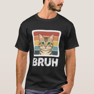 Camiseta Gato Tabby Divertido Meme Diseño Retro Vintage Bru