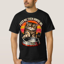 Gato Tabby Retro Naranja Atardecer Aliméntame Humo