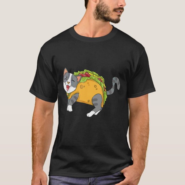 Camiseta Gato taco comida mexicana Cinco de mayo (Anverso)