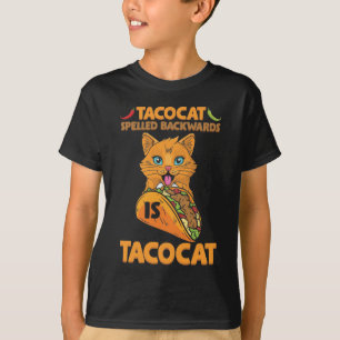 Camiseta Gato taco expulsado hacia atrás comida mexicana ta
