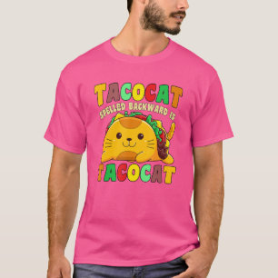 Camiseta Gato Taco Hurgado Hacia Atrás Es Tacocat Mexicano