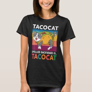 Camiseta Gato Taco Mujeres Hombres Niños Lindo Escrito al