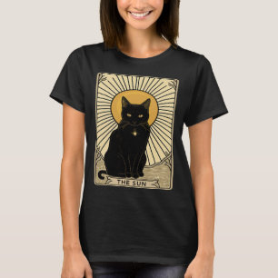 Camiseta Gato Tarot Retro Vibra 60's 70's Sol Tarot Carta L