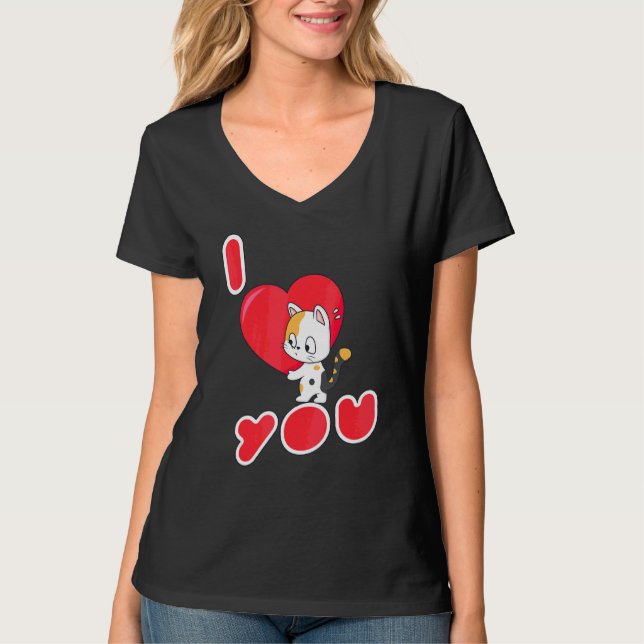 Camiseta Gato Te Amo Kitten (Anverso)