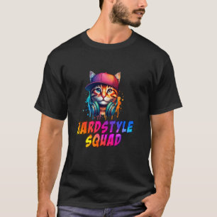 Camiseta Gato Techno Rave - Fiesta del Festival Hardstyle S