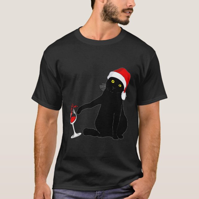 Camiseta Gato Tema Del Vino (Anverso)