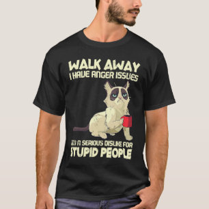 Camiseta Gato Tengo Problemas de Ira No Soporto a la Gente 