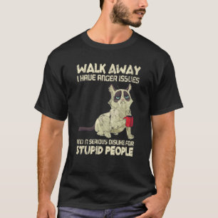 Camiseta Gato Tengo Problemas de Ira No Soporto a la Gente 
