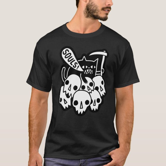 Camiseta Gato Tiene Tus Almas (Anverso)