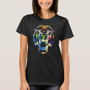 Camiseta Gato Tigre Animal Cabeza De Tigre Pintura Colorida