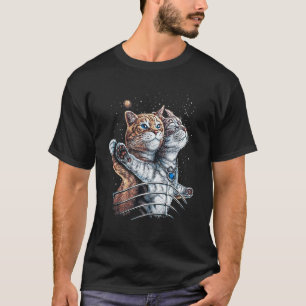 Camiseta Gato Titánico En El Espacio Para El Gato