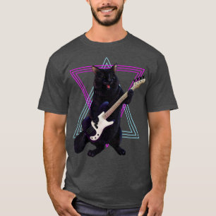 Camiseta Gato tocando bajo guitarra 1