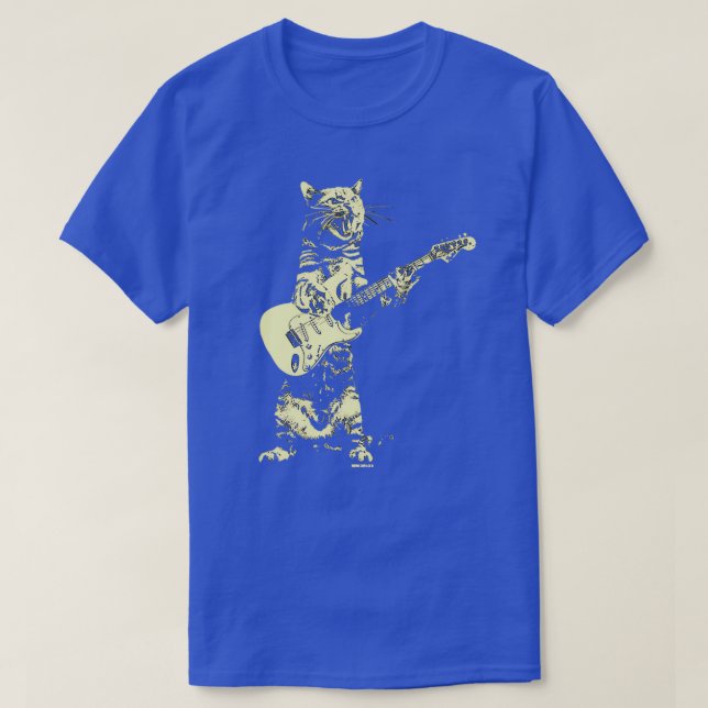 Camiseta Gato tocando guitarra (2) (Diseño del anverso)