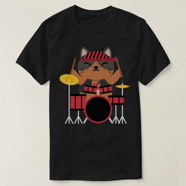 Camiseta Gato tocando guitarra_781 (Diseño del anverso)
