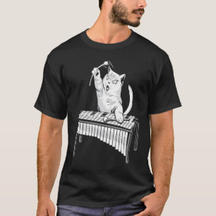 Camiseta Gato tocando instrumento musical de percusión Xilo