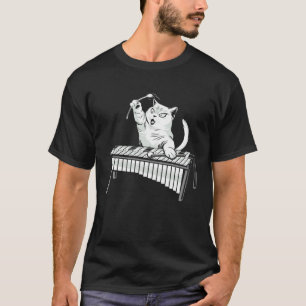 Camiseta Gato tocando instrumento musical de percusión Xilo