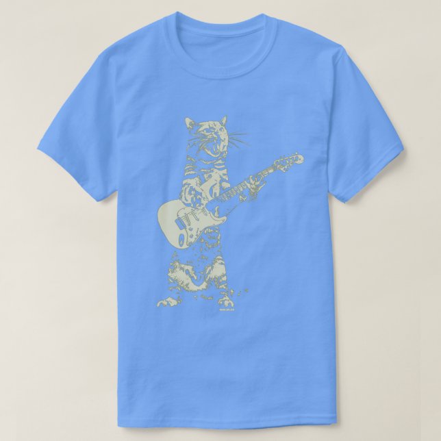 Camiseta Gato tocando la guitarra (Diseño del anverso)
