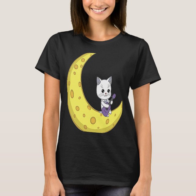 Camiseta Gato tocando la guitarra (Anverso)