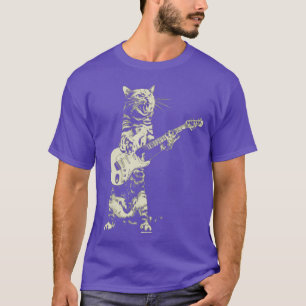 Camiseta Gato tocando la guitarra